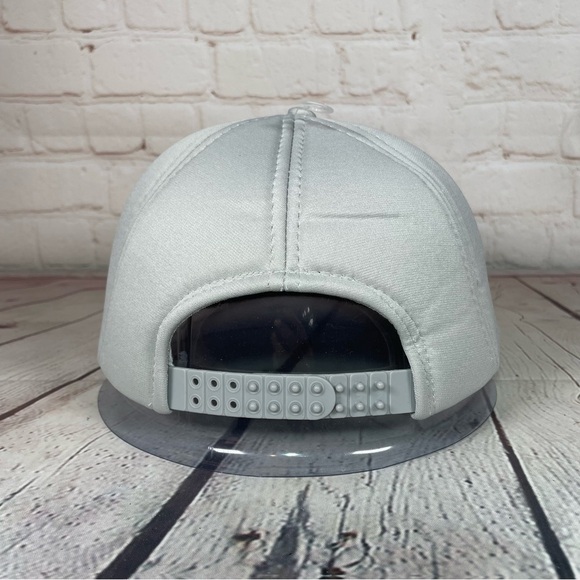 Vintage 80s Foam Lined Gray Trucker Hat Cap Snapback Adjustable - Picture 3 of 9